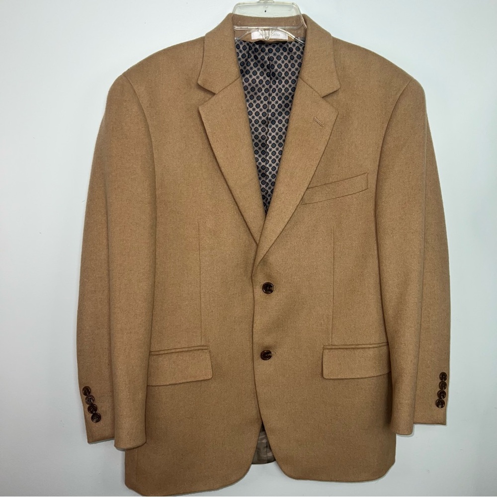 Michael Kors Camel Hair Sport Coat Blazer Tan 36S Luxury Wool Jacket
